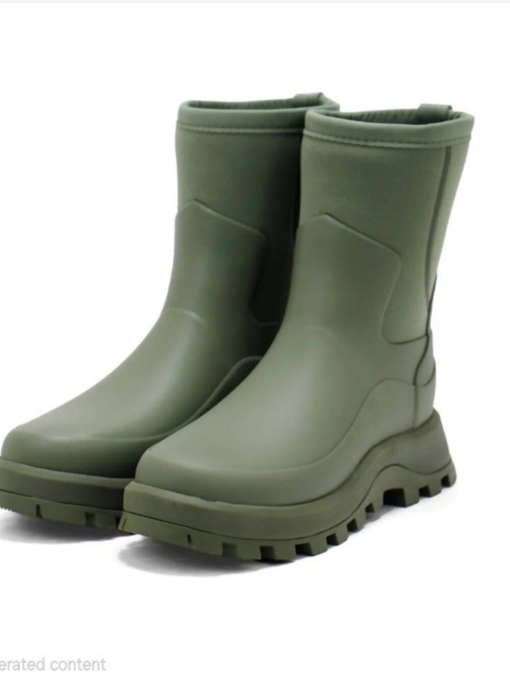 Hunter Women's City Explorer Neoprene Short Boots Size 9 Lichen Green